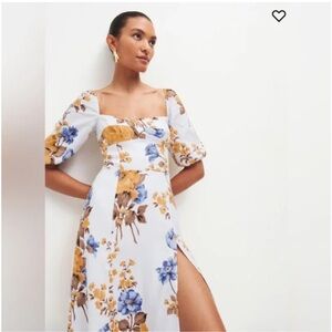 Floral Puff Sleeve Maxi Dress